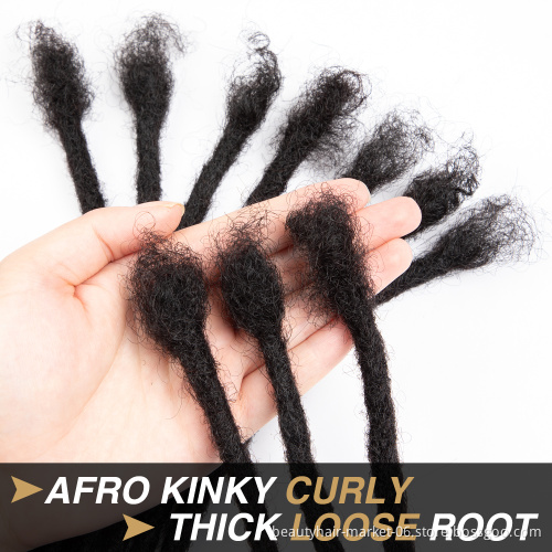 Wholesale 0.4 cm 0.6 cm 0.8 cm human hair dreadlocks extensions vendors,real human hair loc extensions,afro kinky dread locks